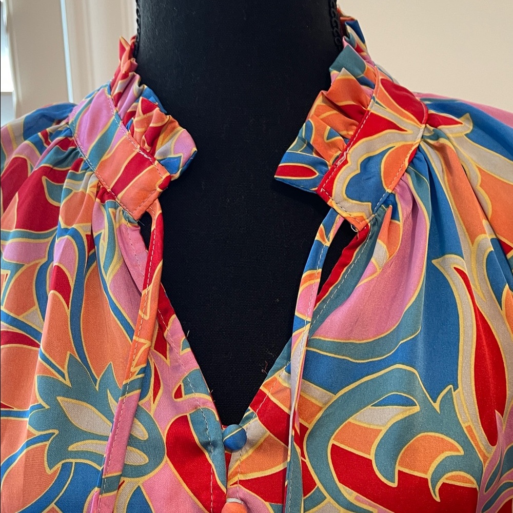Karlie Multicolor Ruffled Blouse - Picture 5 of 7